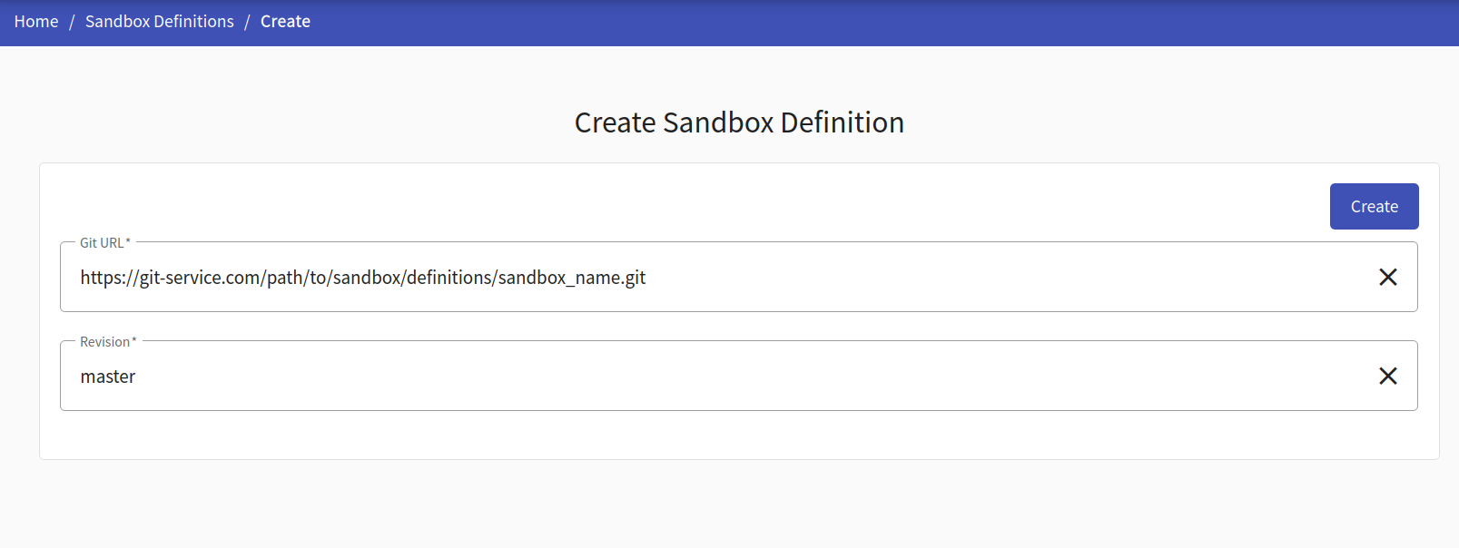 create-sandbox-definition